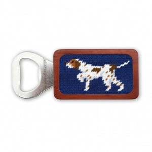 POINTER DOG NEEDLEPOINT BOTTLE OPENER