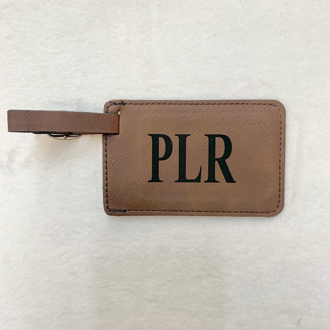 PERSONALIZED LUGGAGE TAG BROWN