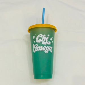 CHI OMEGA COLOR CHANGING CUP
