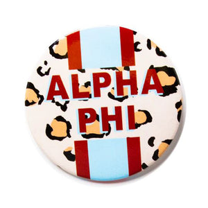 ALPHA PHI CHEETAH STRIPE BUTTON