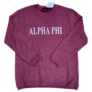 ALPHA PHI CORD SHIRT
