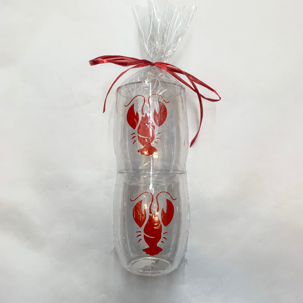 CRAWFISH ACRYLIC GLASS SET