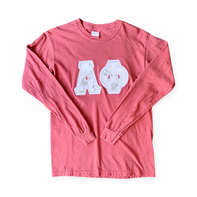 ALPHA PHI DOUBLE APPLIQUE LONG SLEEVE