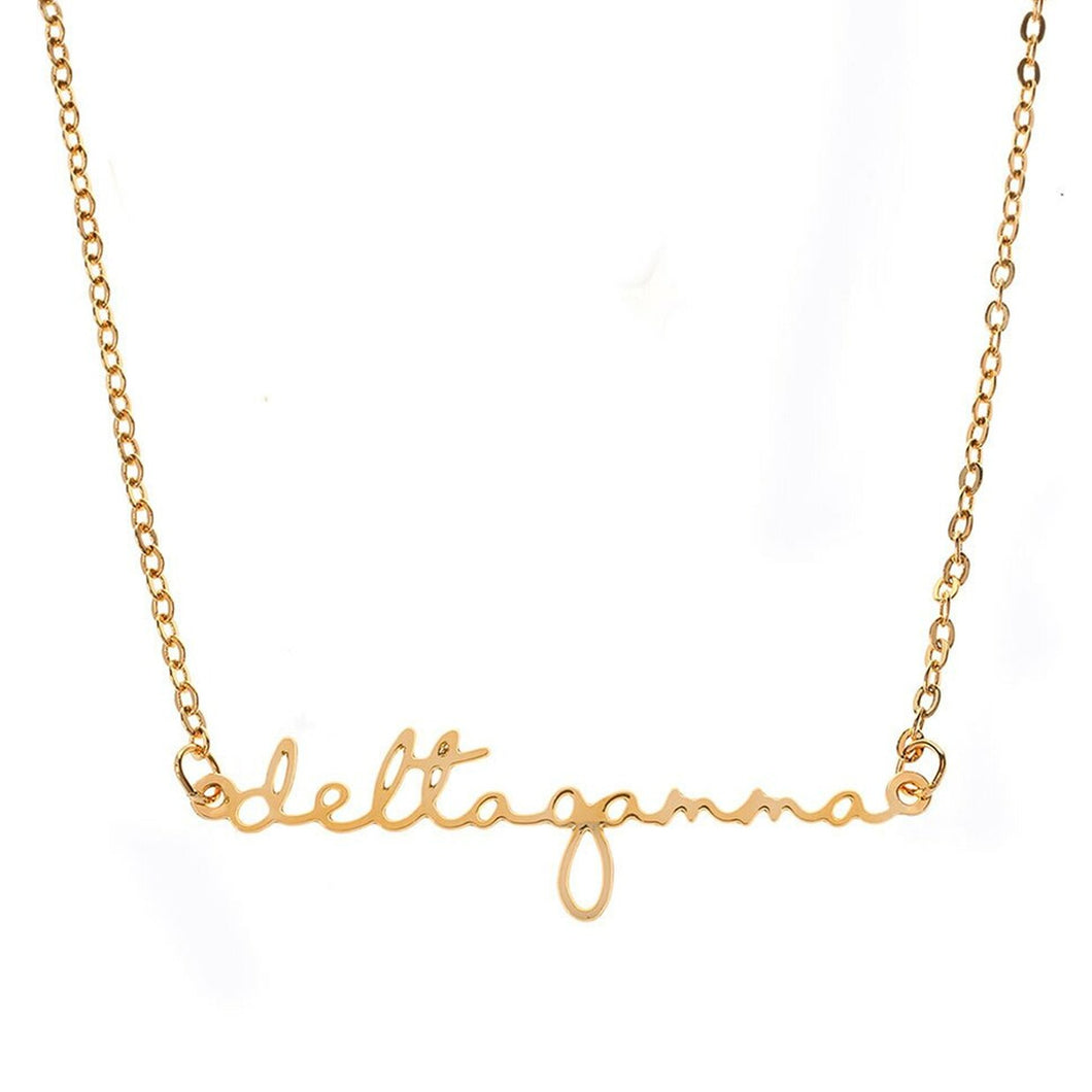 DELTA GAMMA SCRIPT NECKLACE