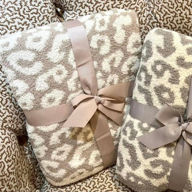 LEOPARD BLANKET BEIGE
