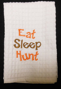 EAT SLEEP HUNT HAND TOWEL