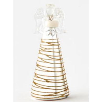 GLITTER STRIPE ANGEL VOTIVE LARGE