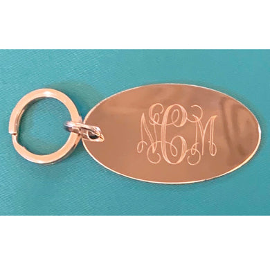 ENGRAVED OVAL KEYCHAIN