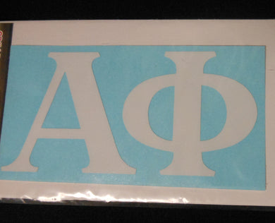 ALPHA PHI WHITE DECAL LETTERS