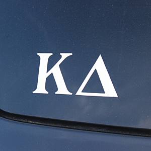 KAPPA DELTA WHITE DECAL LETTERS