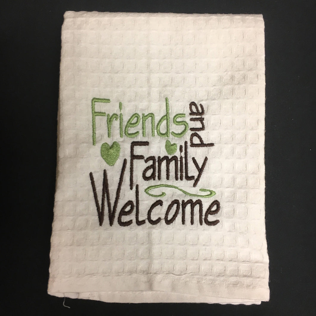 FRIENDS AND FAMILY WELCOME HAND TOWEL