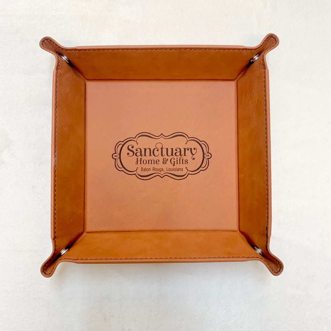 PERSONALIZED SNAP TRAY RAWHIDE