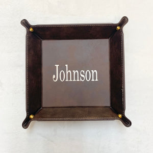 PERSONALIZED SNAP TRAY RUSTIC & GOLD