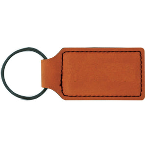PERSONALIZED KEYCHAIN RECTANGLE RAWHIDE