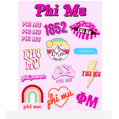 PHI MU GIRL POWER STICKERS