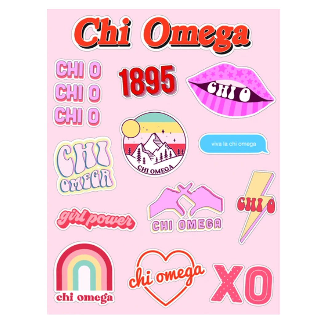 CHI OMEGA GIRL POWER STICKERS