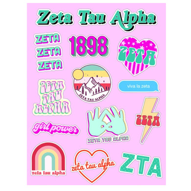 ZETA TAU ALPHA GIRL POWER STICKERS