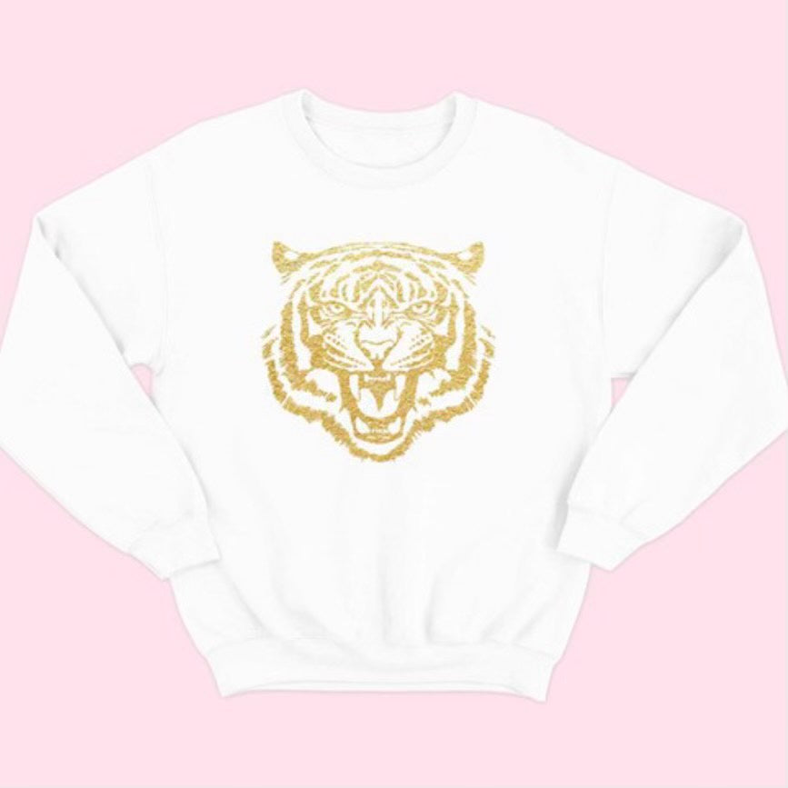 GOLD FOIL TIGER SWEATSHIRT – Sanctuary Home u0026 Gifts