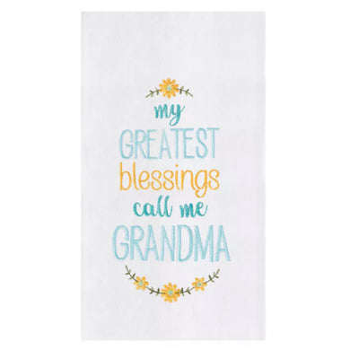 MY GREATEST BLESSINGS CALL ME GRANDMA KITCHEN HAND TOWEL