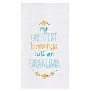 MY GREATEST BLESSINGS CALL ME GRANDMA KITCHEN HAND TOWEL