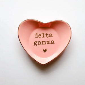 DELTA GAMMA HEART RING DISH