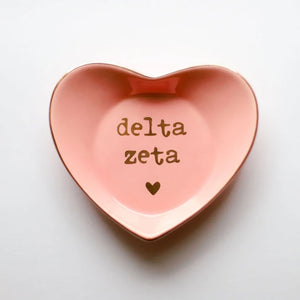DELTA ZETA HEART RING DISH