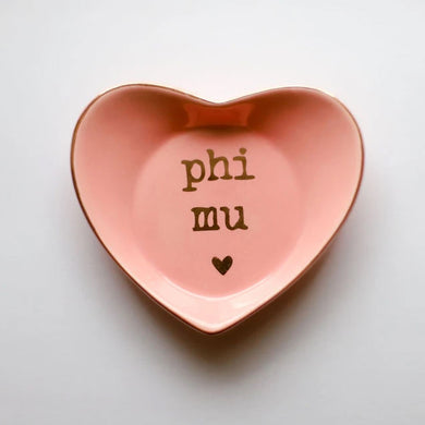 PHI MU HEART RING DISH