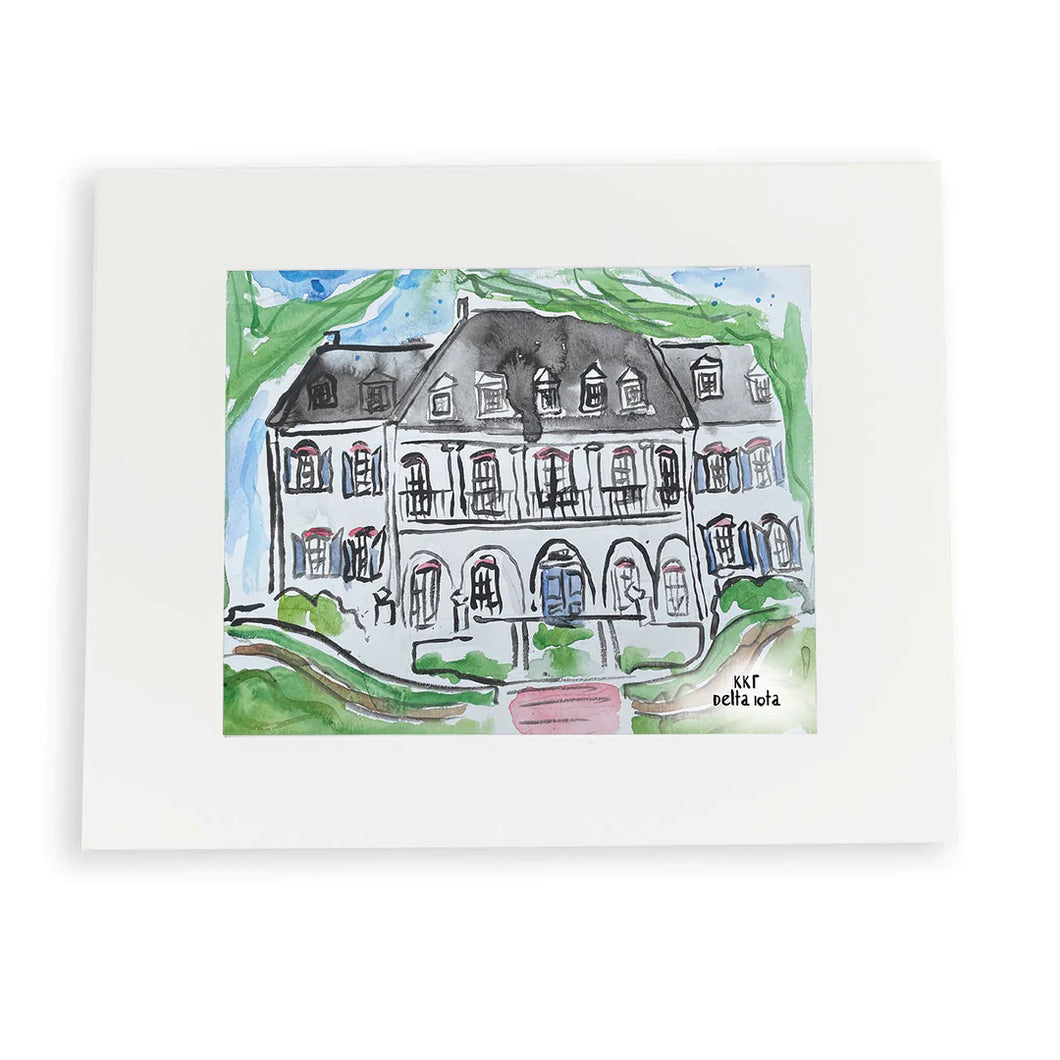 KAPPA KAPPA GAMMA LOUISIANA STATE UNIVERSITY HOUSE PRINT