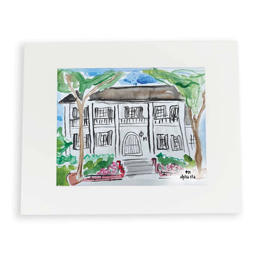 PHI MU LOUISIANA STATE UNIVERSITY HOUSE PRINT