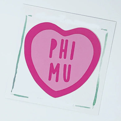 PHI MU HEART DECAL STICKER