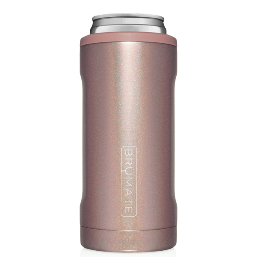12 OZ HOPSULATOR SLIM GLITTER ROSE GOLD