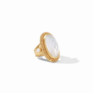 FLORA STATEMENT RING CLEAR CRYSTAL SIZE 8