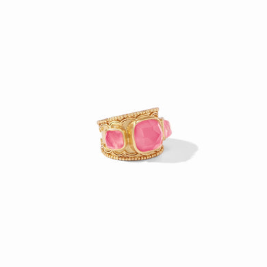 TRIESTE STATEMENT RING GOLD PEONY PINK SIZE 7