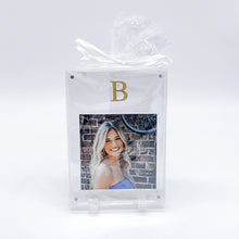 GOLD INITIAL ACRYLIC FRAME