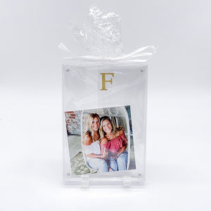 GOLD INITIAL ACRYLIC FRAME