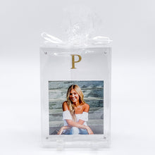 GOLD INITIAL ACRYLIC FRAME