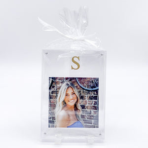 GOLD INITIAL ACRYLIC FRAME