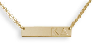 KAPPA DELTA GOLD BAR NECKLACE