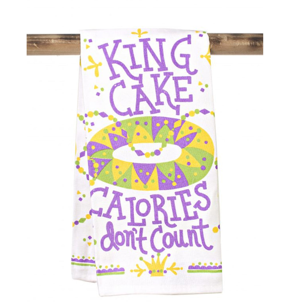 KING CAKE CALORIES DO NOT COUNT HAND TOWEL