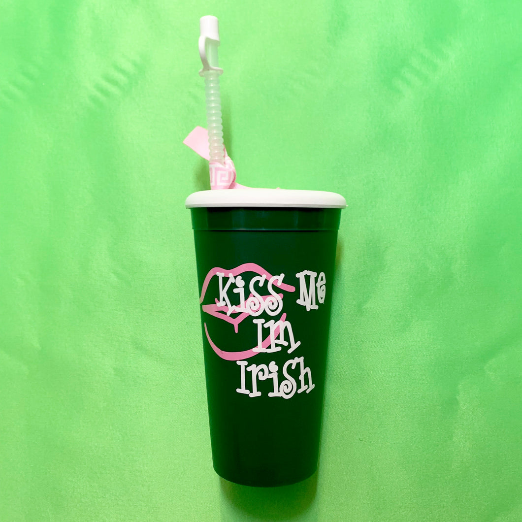 KISS ME I`M IRISH TUMBLER