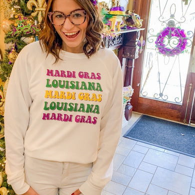 MULTI MARDI GRAS SWEATSHIRT