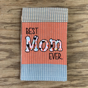 BEST MOM EVER APPLIQUE TOWEL