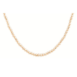 15" CHOKER CLASSIC GOLD 2MM BEAD NECKLACE