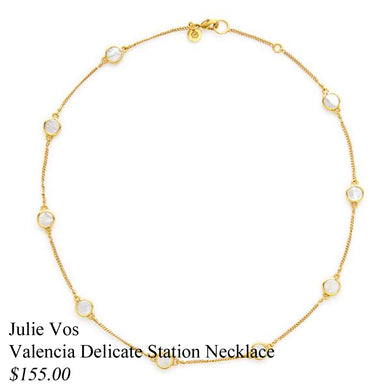VALENCIA DELICATE STATION GOLD MOTHER OF PEARL NECKLACE