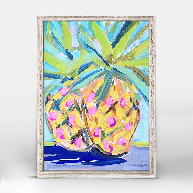 PINEAPPLES ABSTRACT 5X7 CANVAS WALL ART