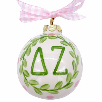 DELTA ZETA DOT CERAMIC ORNAMENT