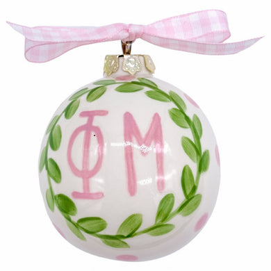PHI MU DOT CERAMIC ORNAMENT