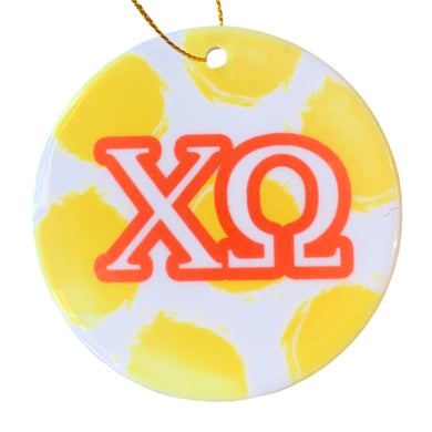 CHI OMEGA CERAMIC ORNAMENT