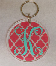 PINK INITIAL KEYCHAIN