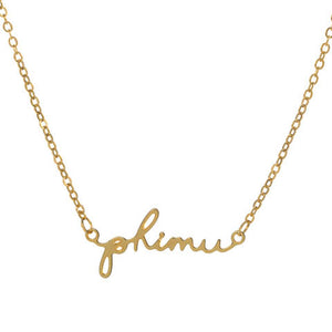 PHI MU SCRIPT NECKLACE